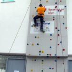 Kletterwand an der Westseite der Albhalle